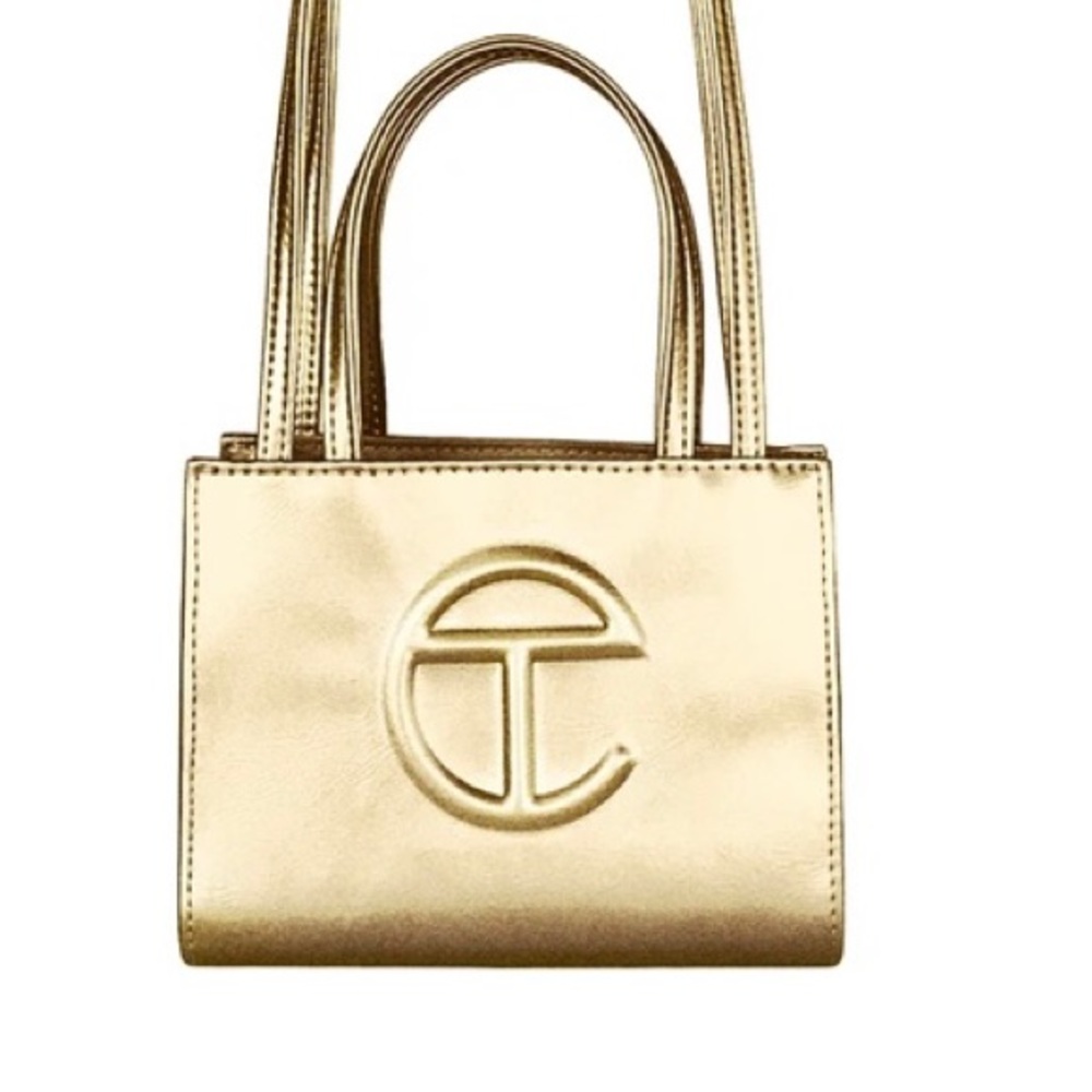 Small gold Telfar bag